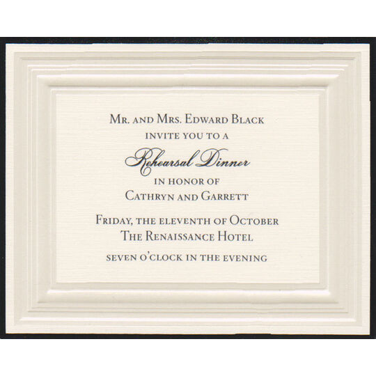 Monaco Opulance Reception Cards - Raised Ink